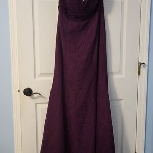 Madeline Strapless Maroon/wine Dress